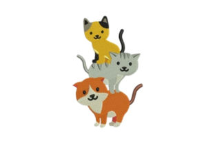 Charming Cats Embroidery Design for Thoughtful Handmade Gifts