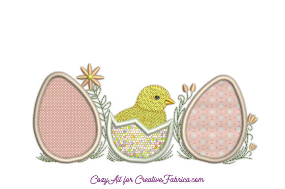 Easter Chick Three Applique Eggs: Designer Review