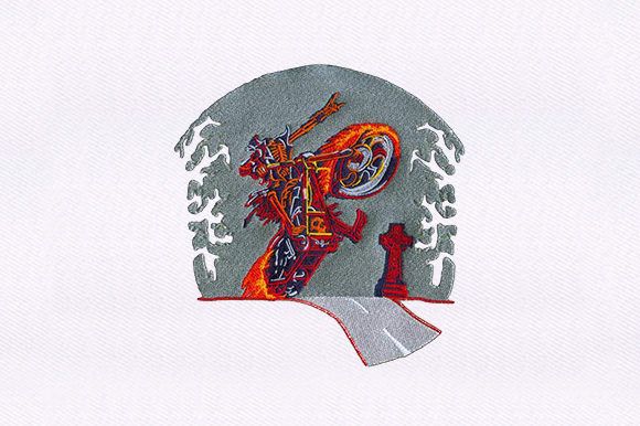 Flaming Chopper Bike: A Designer's Honest Review of This Bold Embroidery