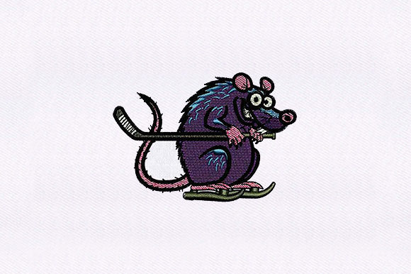 Hockey Gear Rat Embroidery Design Review