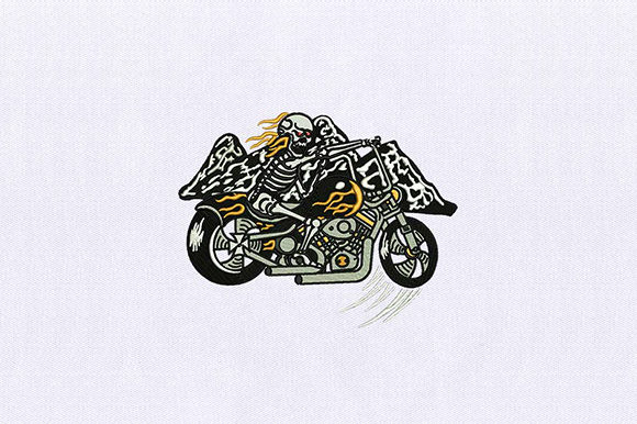 Skeleton Chopper – A Designer's Take on This Halloween Embroidery